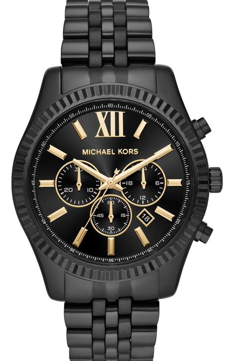 michael kors lexington black dial